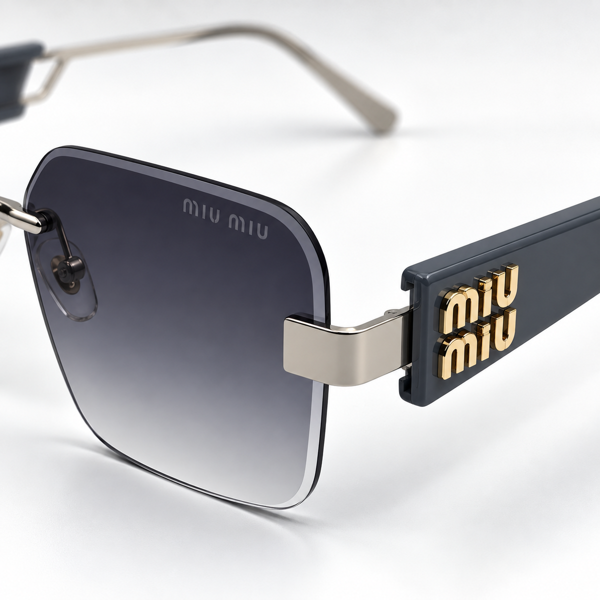 MiuMiu Grey Gold luxury