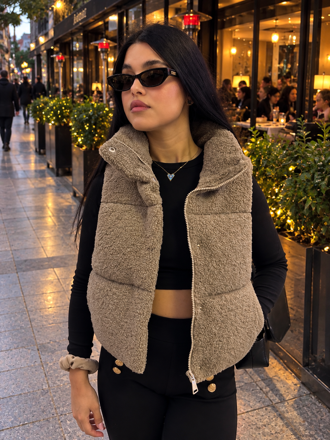 Teddy Sherpa Vest Luxury women