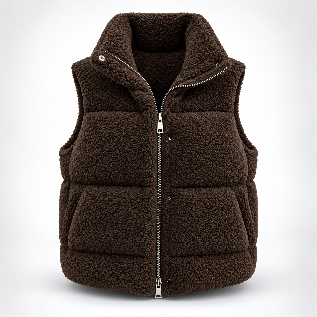 Chocolate Teddy Sherpa Vest Luxury