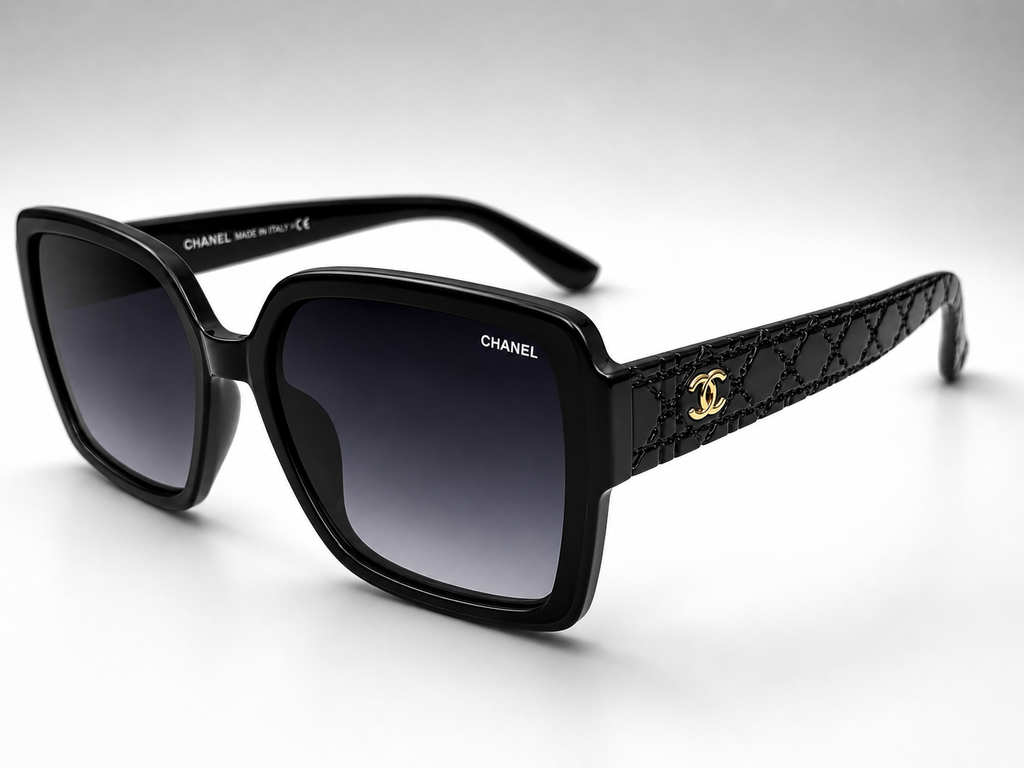 Chanel Women Black Gold
