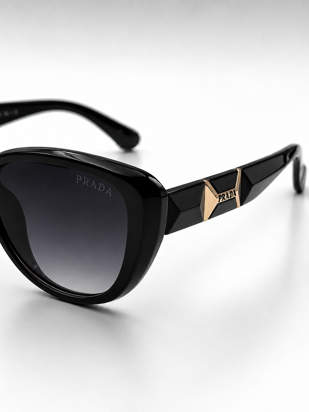 Prada Black Gold Luxury Lady